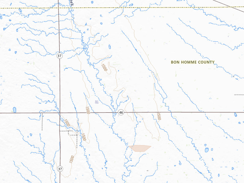 Radar-estimated hail-size map of the storm over Scotland, SD on Sep 4, 2026