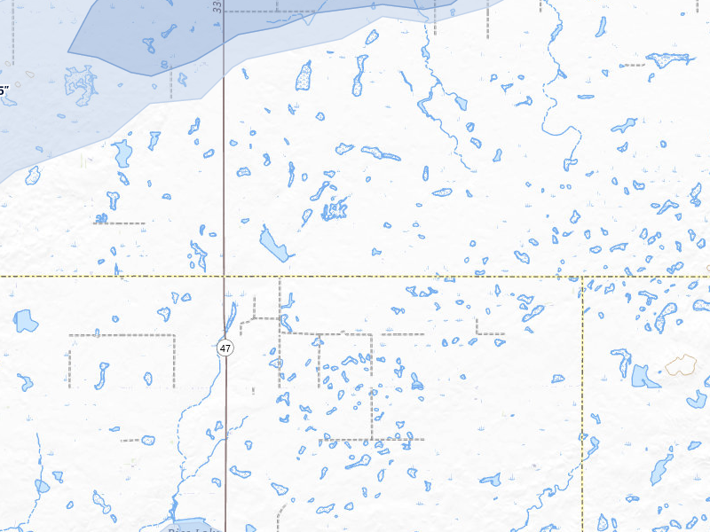 NEXRAD radar-signature map of the hail storm over Seneca, SD on Jul 7, 2026