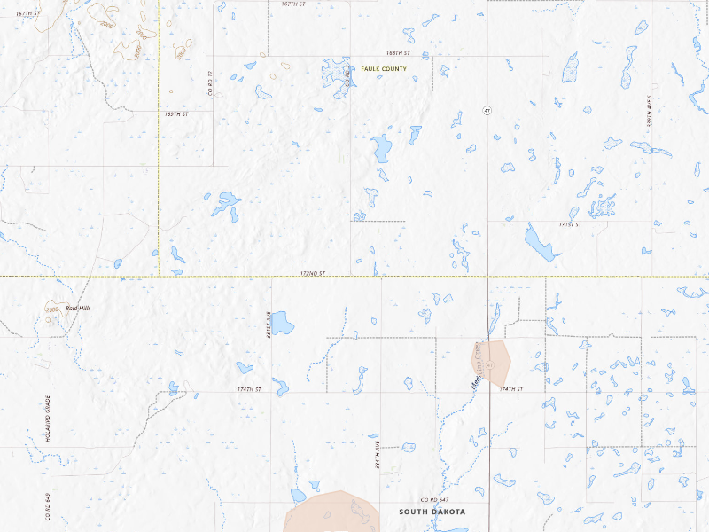 Radar-estimated hail-size map of the storm over Seneca, SD