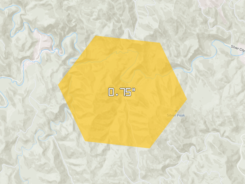 Hail map of Silver City, SD on Jun 4, 2026, hail up to 0.75"