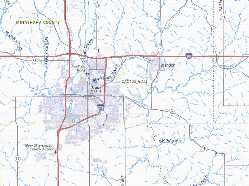 NEXRAD radar-signature map of the hail storm over Sioux Falls, SD on Jun 27, 2026