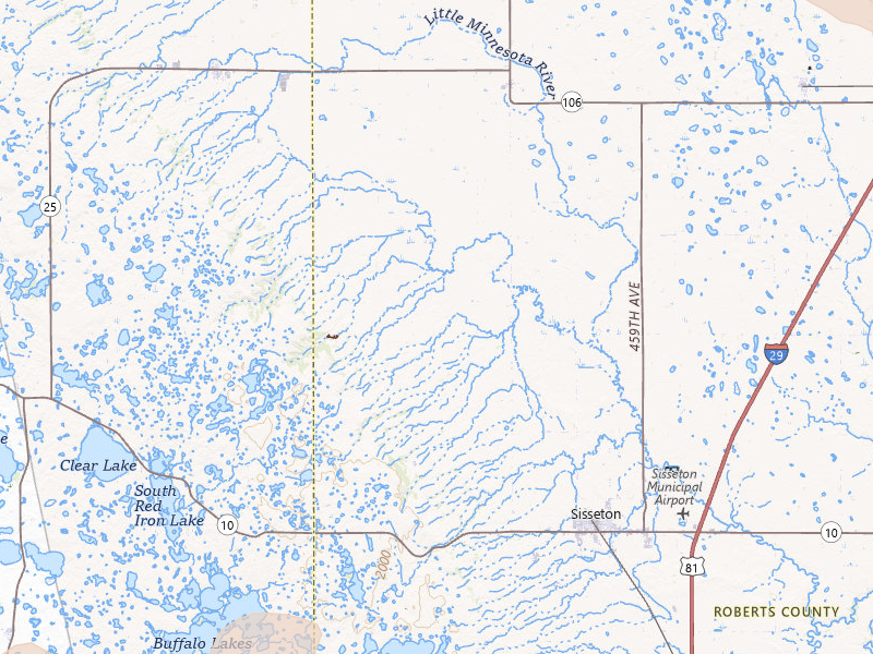 Radar-estimated hail-size map of the storm over Sisseton, SD on Jul 19, 2026