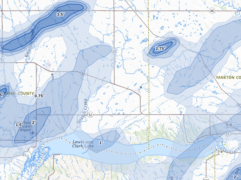 NEXRAD radar-signature map of the hail storm over Tabor, SD on May 17, 2026