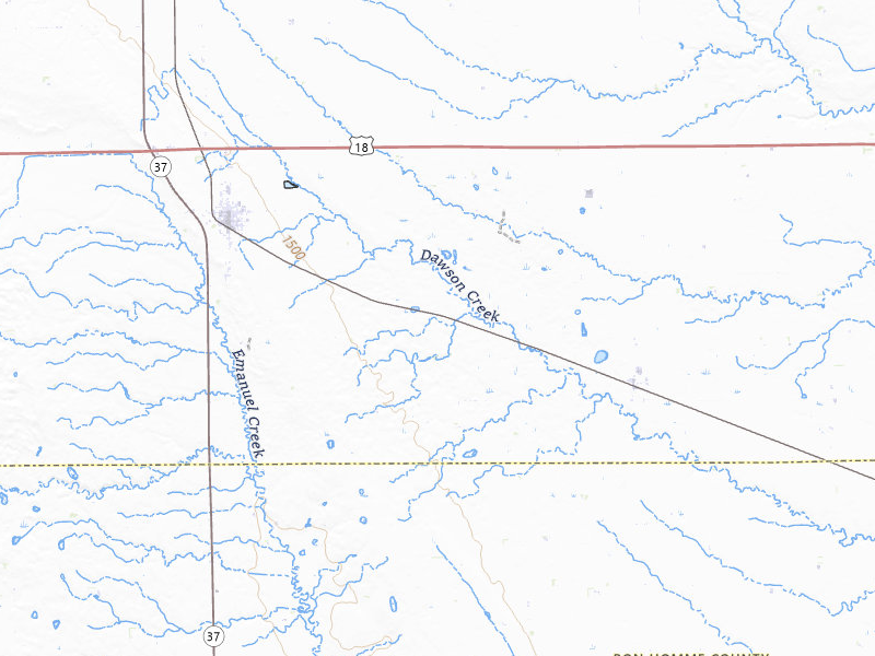 NEXRAD radar-signature map of the hail storm over Tripp, SD on Jun 27, 2026