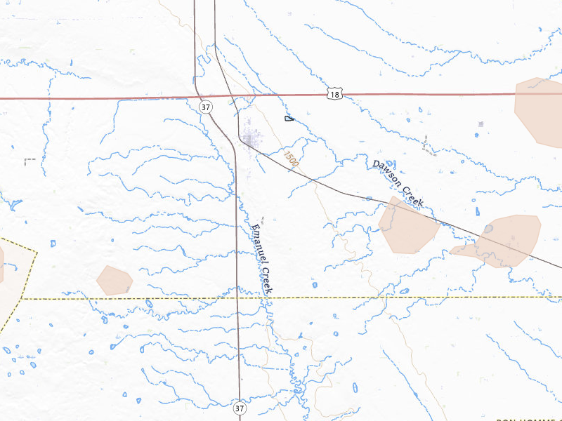 Radar-estimated hail-size map of the storm over Tripp, SD on Jun 30, 2026
