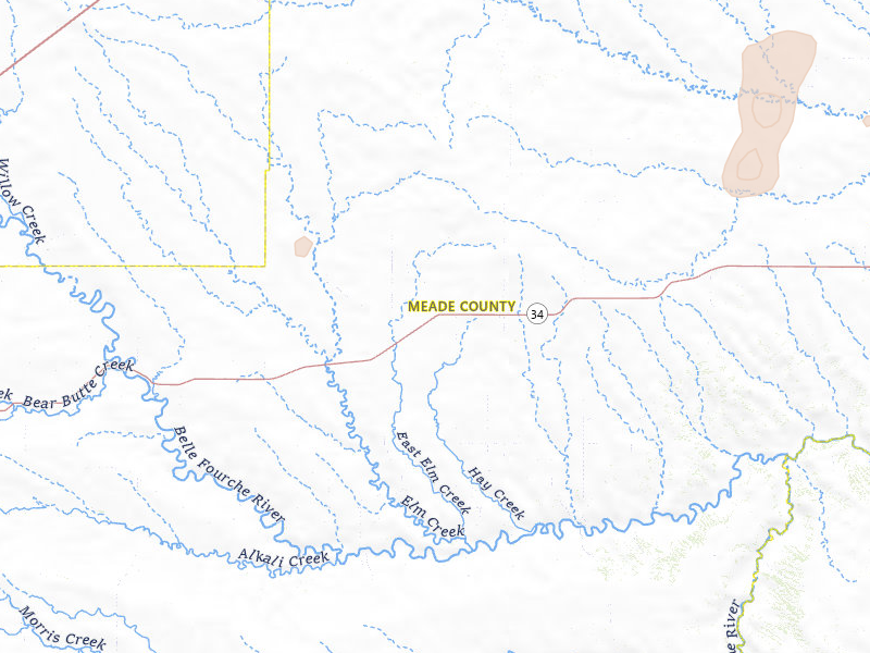 Radar-estimated hail-size map of the storm over Union Center, SD on Jun 27, 2026