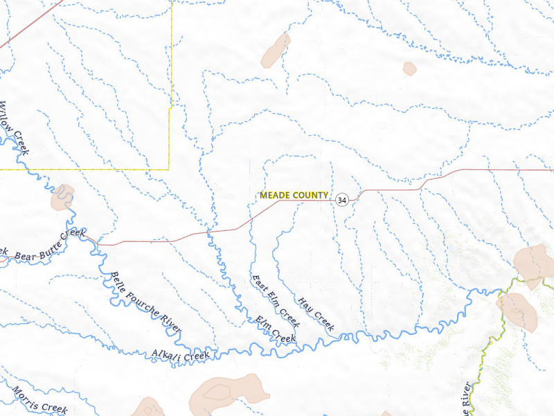 Radar-estimated hail-size map of the storm over Union Center, SD on Jul 3, 2026