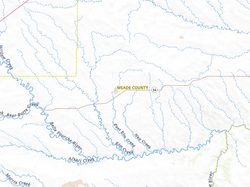 Radar-estimated hail-size map of the storm over Union Center, SD on Jul 29, 2026