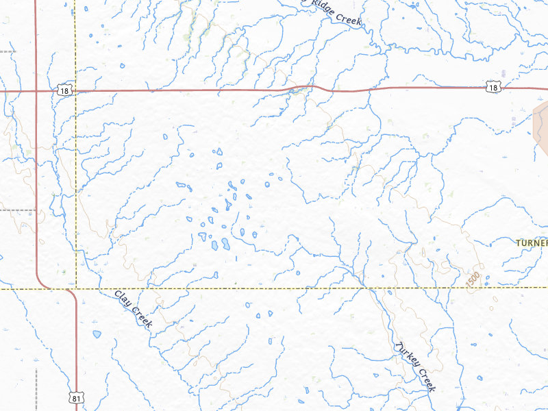 Radar-estimated hail-size map of the storm over Viborg, SD on Jul 25, 2026