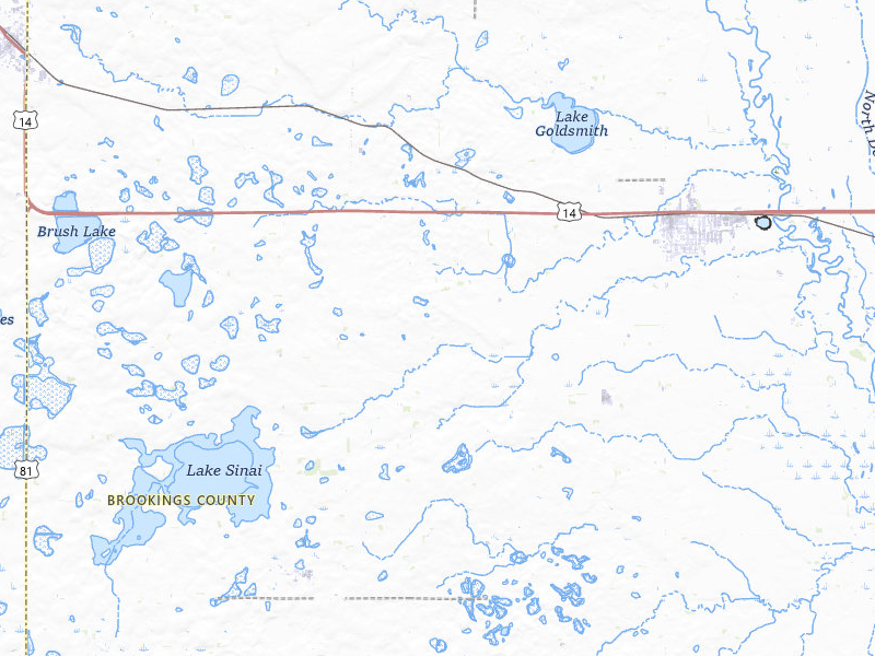 Radar-estimated hail-size map of the storm over Volga, SD on Jul 2, 2026