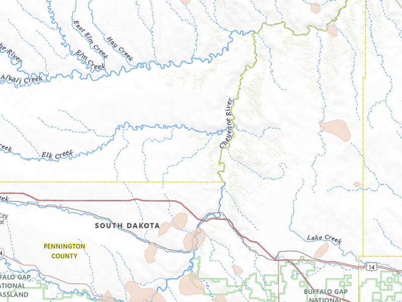 Radar-estimated hail-size map of the storm over Wasta, SD on May 30, 2026