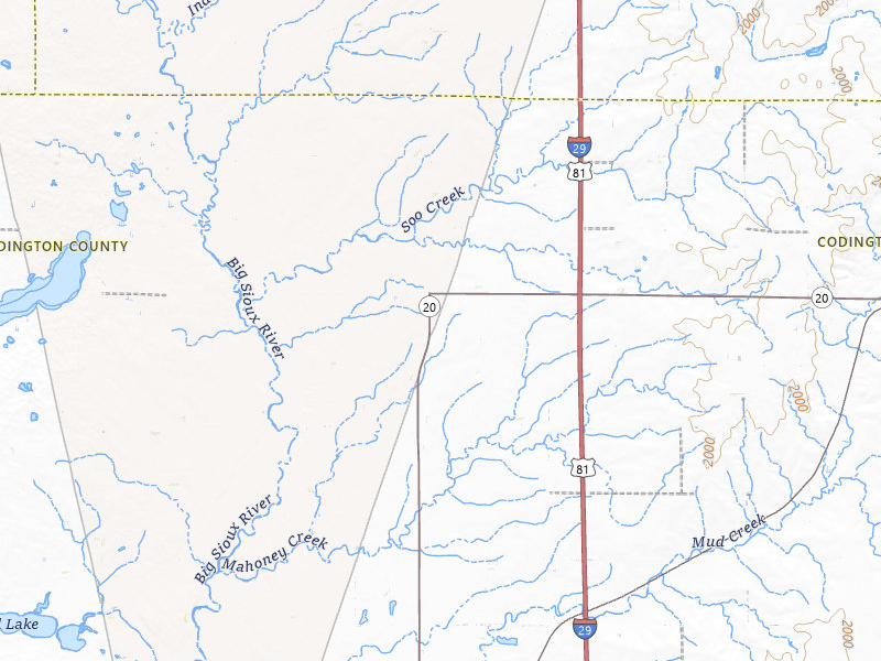 NEXRAD radar-signature map of the hail storm over Watertown, SD on Jun 3, 2026