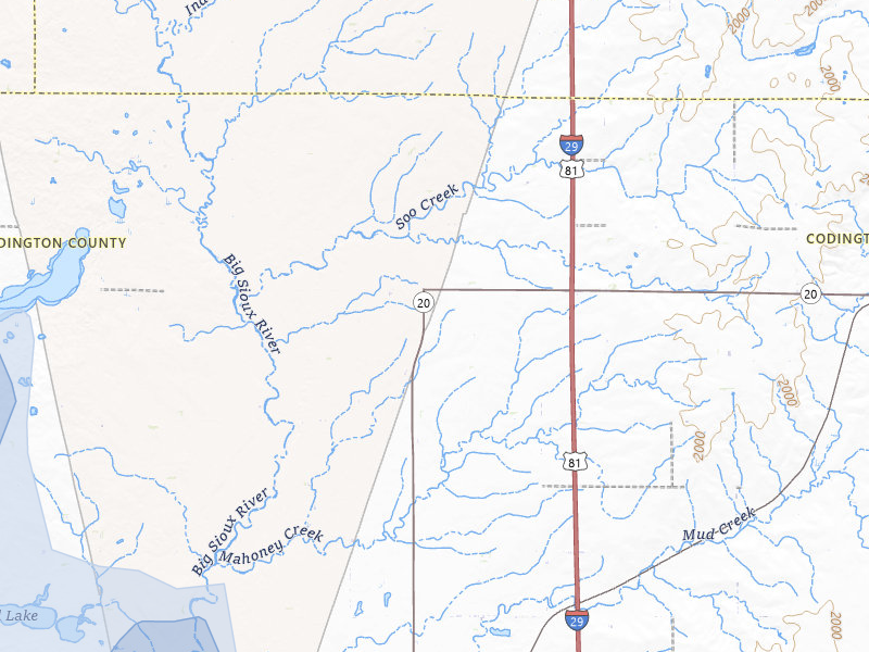 NEXRAD radar-signature map of the hail storm over Watertown, SD on Jun 27, 2026