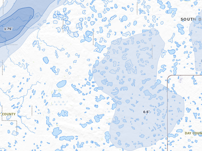 NEXRAD radar-signature map of the hail storm over Webster, SD on Jun 29, 2026
