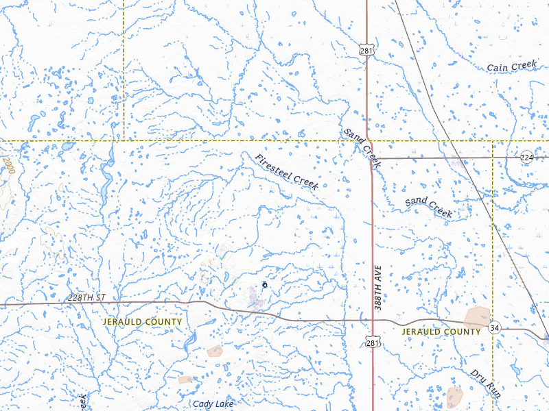 Radar-estimated hail-size map of the storm over Wessington Springs, SD on May 31, 2026