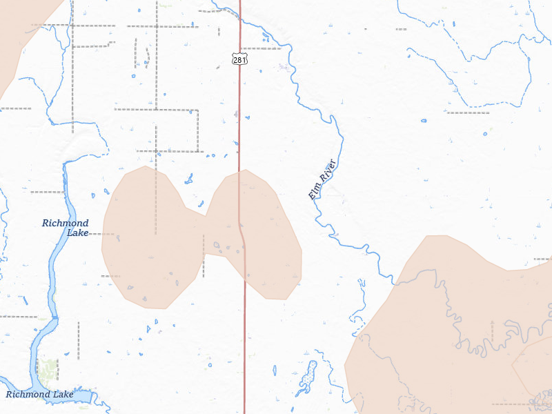 Radar-estimated hail-size map of the storm over Westport, SD on Jul 7, 2026