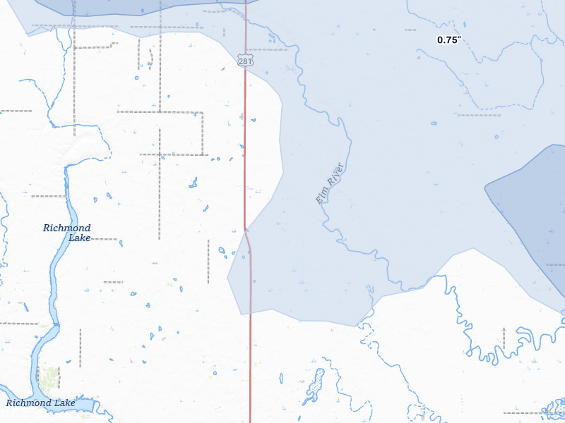 NEXRAD radar-signature map of the hail storm over Westport, SD on Jul 7, 2026