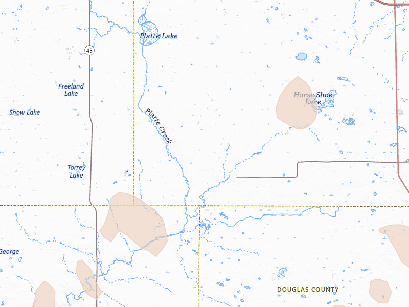 Radar-estimated hail-size map of the storm over White Lake, SD on Jun 27, 2026