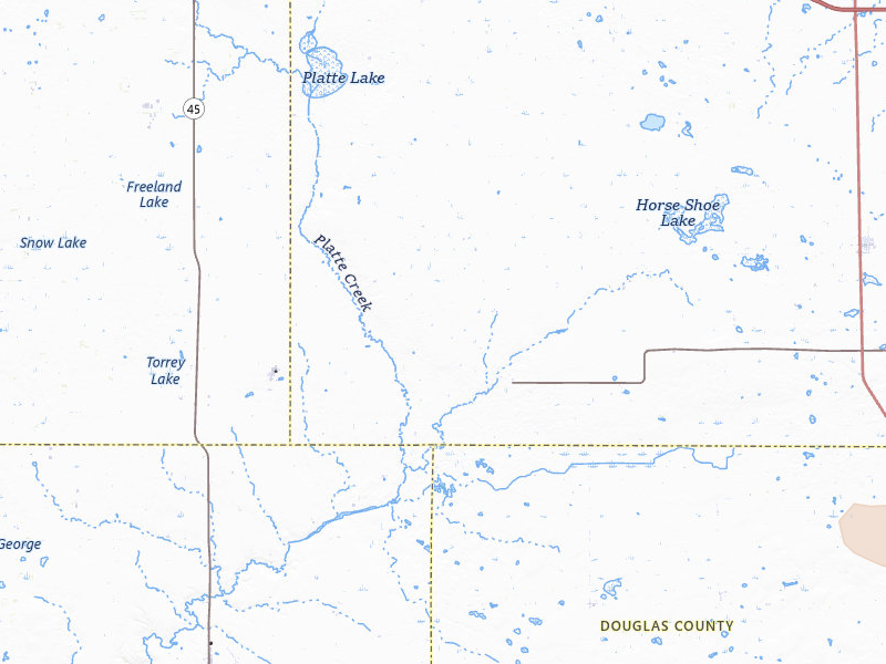 Radar-estimated hail-size map of the storm over White Lake, SD on Jul 25, 2026
