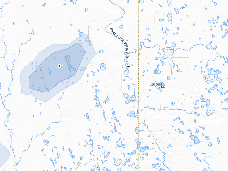 NEXRAD radar-signature map of the hail storm over Winfred, SD on Jun 4, 2026