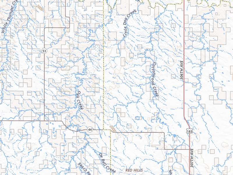 Radar-estimated hail-size map of the storm over Winner, SD on Jul 30, 2026