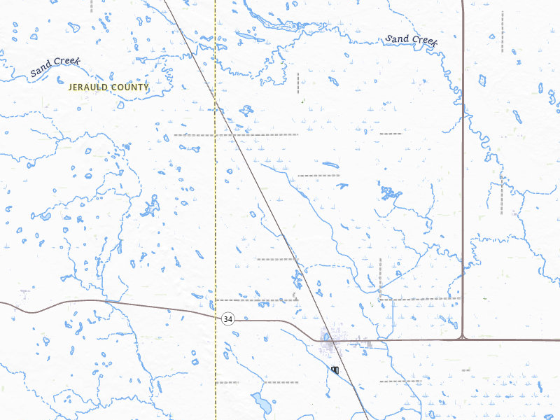 Radar-estimated hail-size map of the storm over Woonsocket, SD on Apr 29, 2026