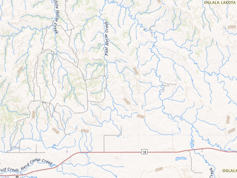 Radar-estimated hail-size map of the storm over Wounded Knee, SD on Jul 27, 2026