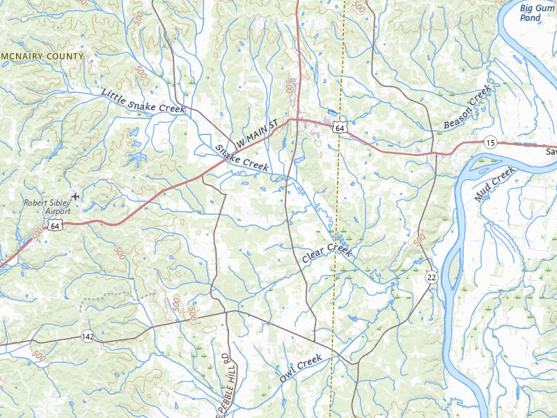 Radar-estimated hail-size map of the storm over Adamsville, TN on Jul 21, 2026