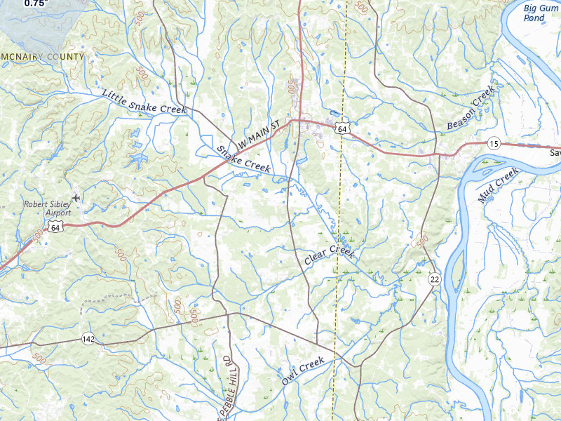 NEXRAD radar-signature map of the hail over Adamsville, TN