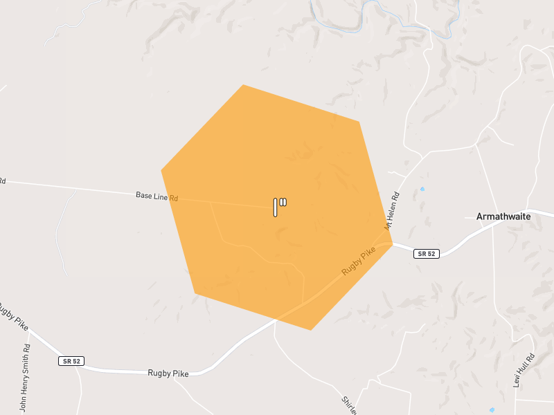 Hail map of Allardt, TN on Jul 4, 2026, hail up to 1"