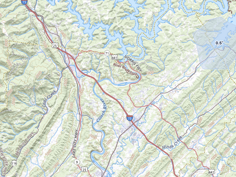 NEXRAD radar-signature map of the hail storm over Andersonville, TN on Jul 5, 2026