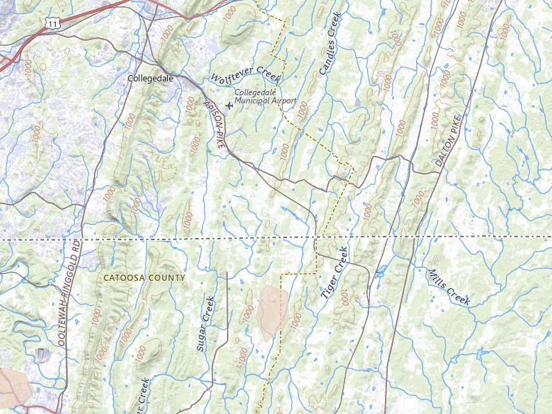 Radar-estimated hail-size map of the storm over Apison, TN on Aug 5, 2026