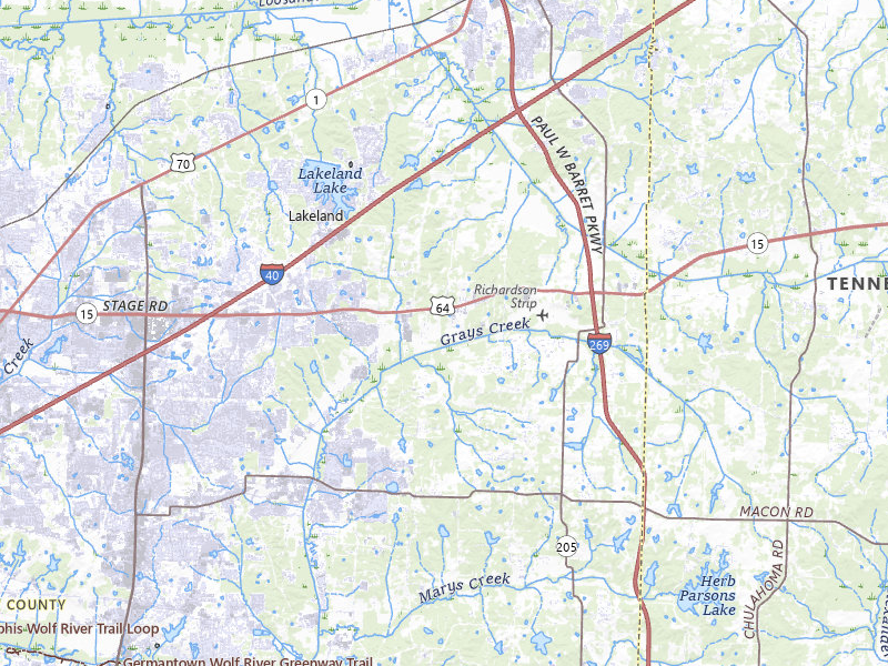 Radar-estimated hail-size map of the storm over Arlington, TN on Jul 11, 2026