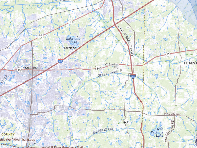 NEXRAD radar-signature map of the hail over Arlington, TN