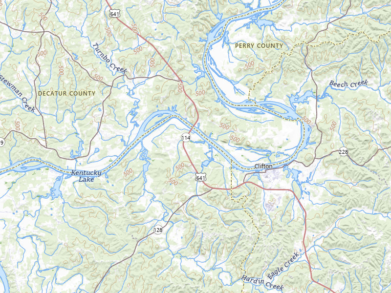 NEXRAD radar-signature map of the hail over Bath Springs, TN
