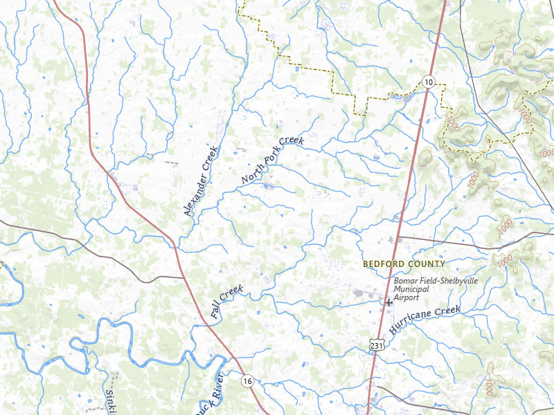 NEXRAD radar-signature map of the hail storm over Bell Buckle, TN on Aug 8, 2026