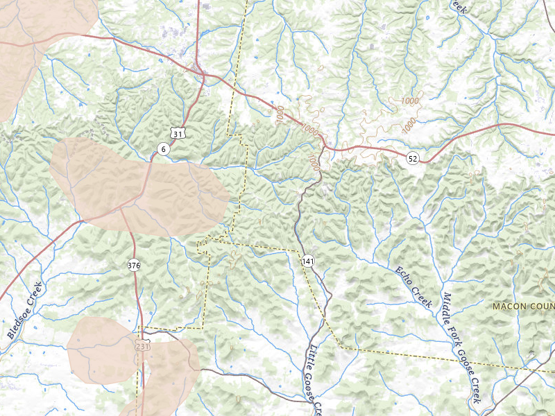 Radar-estimated hail-size map of the storm over Bethpage, TN on Jul 21, 2026