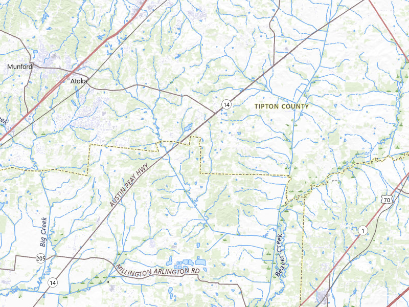 Radar-estimated hail-size map of the storm over Brighton, TN on Apr 28, 2026