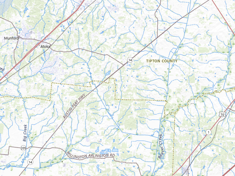 NEXRAD radar-signature map of the hail storm over Brighton, TN on Apr 28, 2026