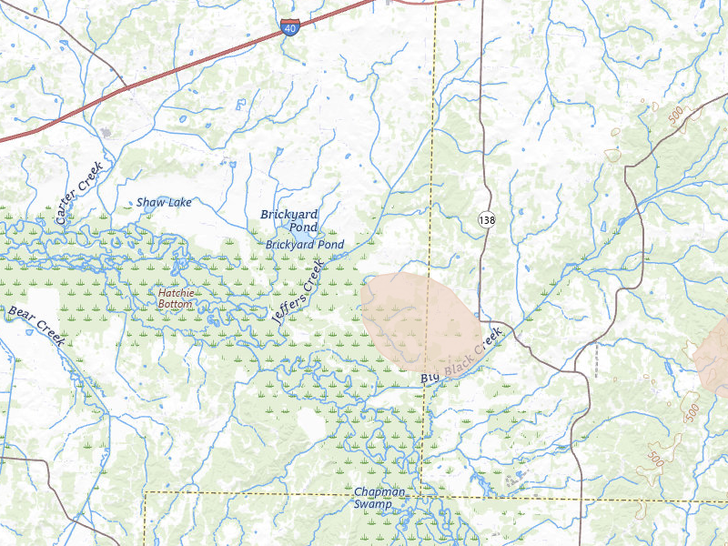 Radar-estimated hail-size map of the storm over Brownsville, TN on Jul 21, 2026
