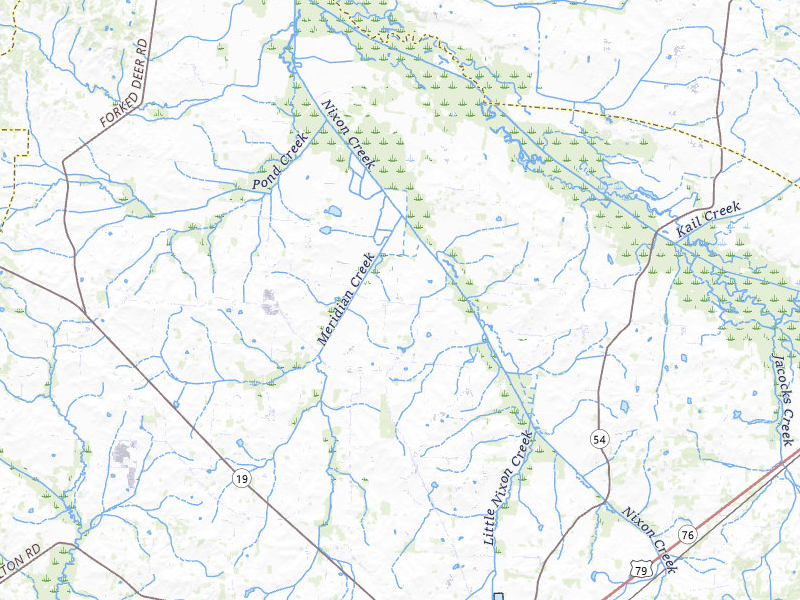 NEXRAD radar-signature map of the hail over Brownsville, TN