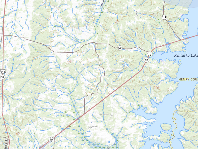NEXRAD radar-signature map of the hail over Buchanan, TN