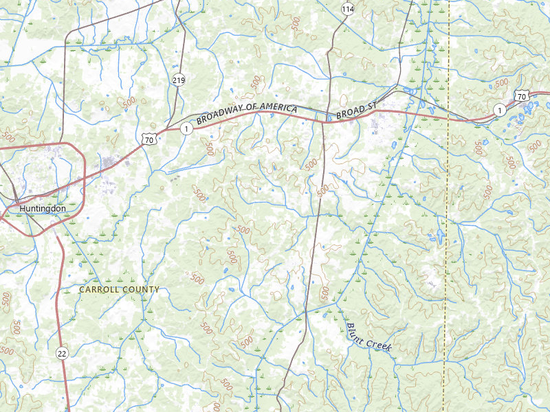 Radar-estimated hail-size map of the storm over Buena Vista, TN on Jul 5, 2026