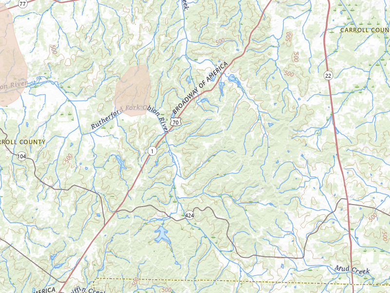 Radar-estimated hail-size map of the storm over Cedar Grove, TN