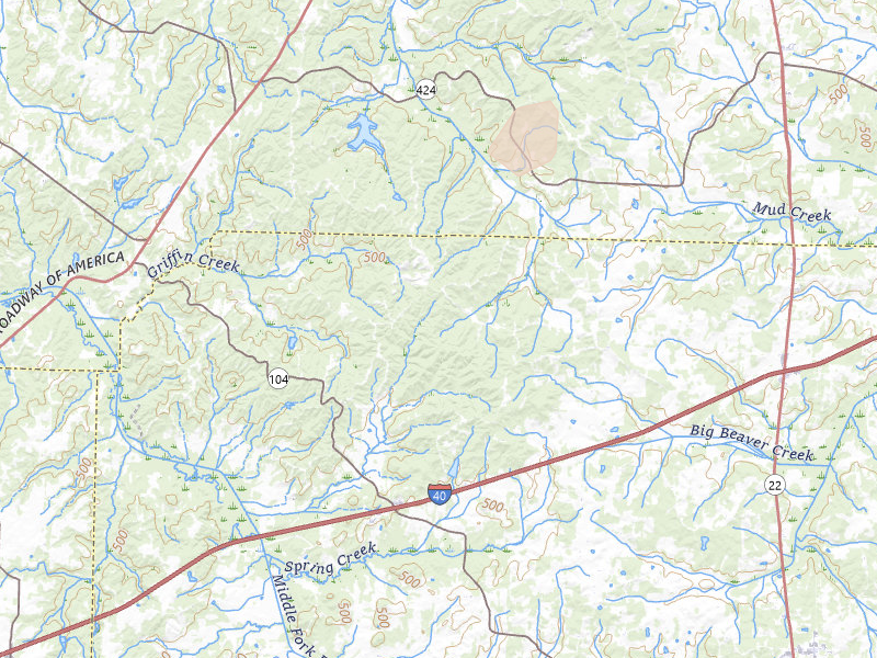 Radar-estimated hail-size map of the storm over Cedar Grove, TN on Aug 8, 2026