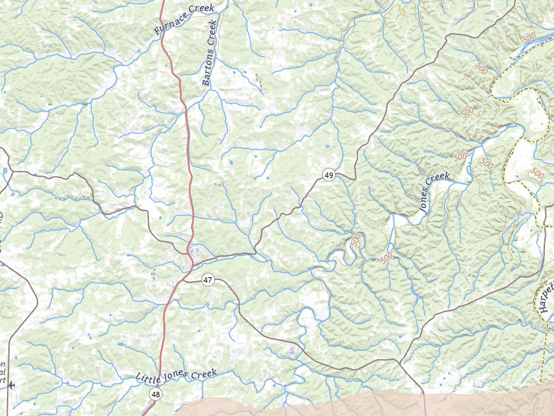 Radar-estimated hail-size map of the storm over Charlotte, TN on Apr 27, 2026