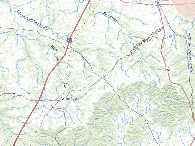 Radar-estimated hail-size map of the storm over Cottontown, TN on Jul 21, 2026