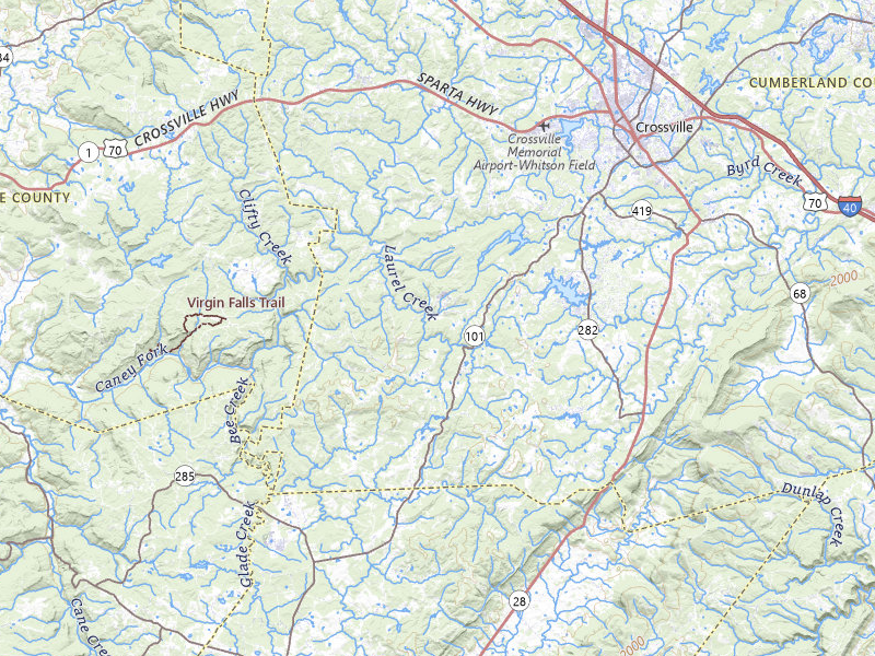 NEXRAD radar-signature map of the hail storm over Crossville, TN on Aug 22, 2026