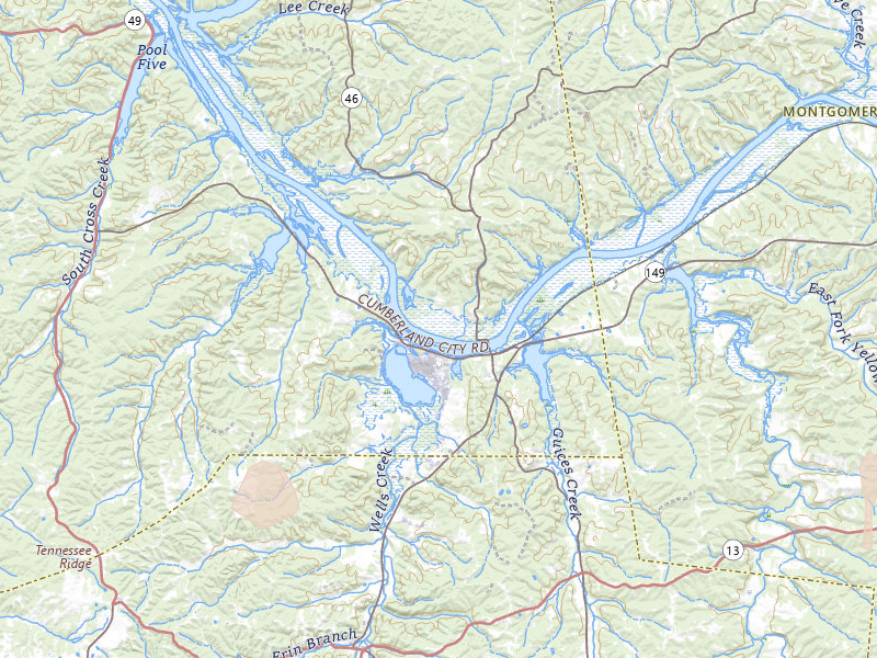 Radar-estimated hail-size map of the storm over Cumberland City, TN on Jul 26, 2026