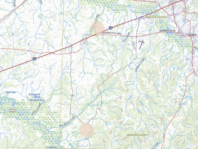 Radar-estimated hail-size map of the storm over Denmark, TN